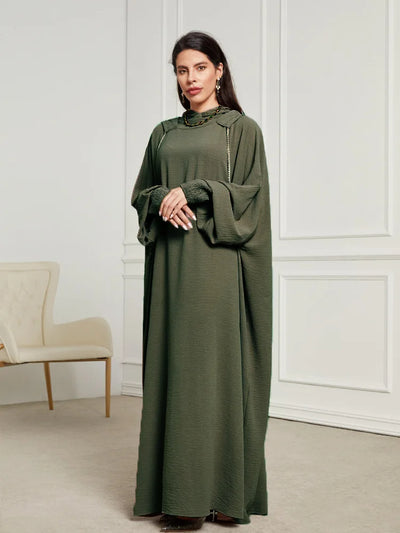 Modest Dress with Integrated Hijab