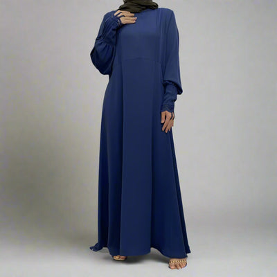 Abaya with Pleated Sleeves