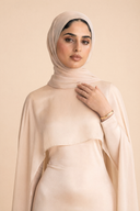 Yasmine - Beige — hijab styling, bodice closeup