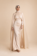 Yasmine - Beige — hijab styling, walking lifestyle