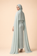 Yasmine - Mint — hijab styling, three quarter back