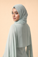 Yasmine - Mint — hijab styling, bust profile portrait