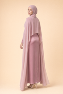Yasmine - Pink — hijab styling, three quarter back