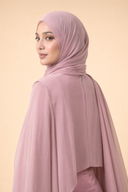 Yasmine - Pink — hijab styling, bust profile portrait
