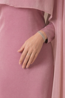 Yasmine - Pink — hijab styling, macro fabric detail