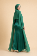 Yasmine - Emerald — hijab styling, three quarter back