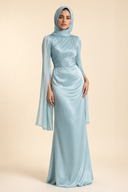 Mariya - Aquatic Blue — hijab styling, front master