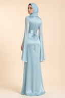 Mariya - Aquatic Blue — hijab styling, back master