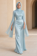 Mariya - Aquatic Blue — hijab styling, walking lifestyle