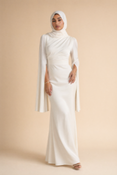 Mariya - White — hijab styling, front master