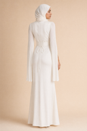 Mariya - White — hijab styling, back master