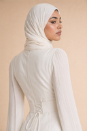 Mariya - White — hijab styling, bust profile portrait