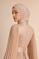 Saffira - Champagne — hijab styling, bust profile portrait