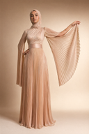 Saffira - Champagne — hijab styling, editorial power pose