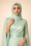 Saffira - Mint Green — hijab styling, bodice closeup