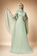 Saffira - Mint Green — hijab styling, editorial power pose