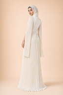 Saffira - White — hijab styling, three quarter back