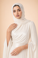 Saffira - White — hijab styling, bodice closeup