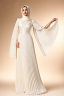 Saffira - White — hijab styling, editorial power pose