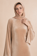 Camille - Beige — hijab styling, bodice closeup
