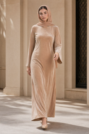 Camille - Beige — hijab styling, walking lifestyle