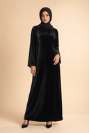 Camille - Black — hijab styling, front master