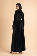 Camille - Black — hijab styling, three quarter back