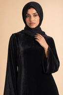 Camille - Black — hijab styling, bodice closeup