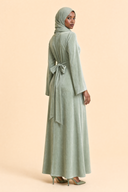 Camille - Light Green — hijab styling, three quarter back
