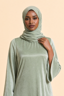 Camille - Light Green — hijab styling, bodice closeup