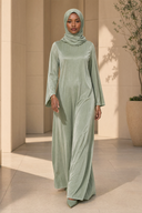 Camille - Light Green — hijab styling, walking lifestyle