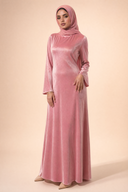 Camille - Pink — hijab styling, three quarter front