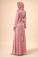 Camille - Pink — hijab styling, three quarter back