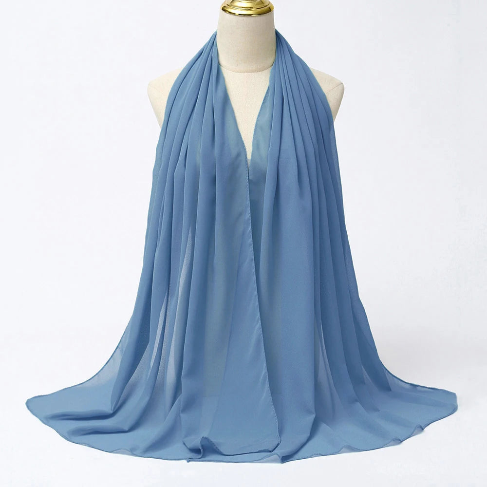 Chiffon Hijab LUCAO BLUE