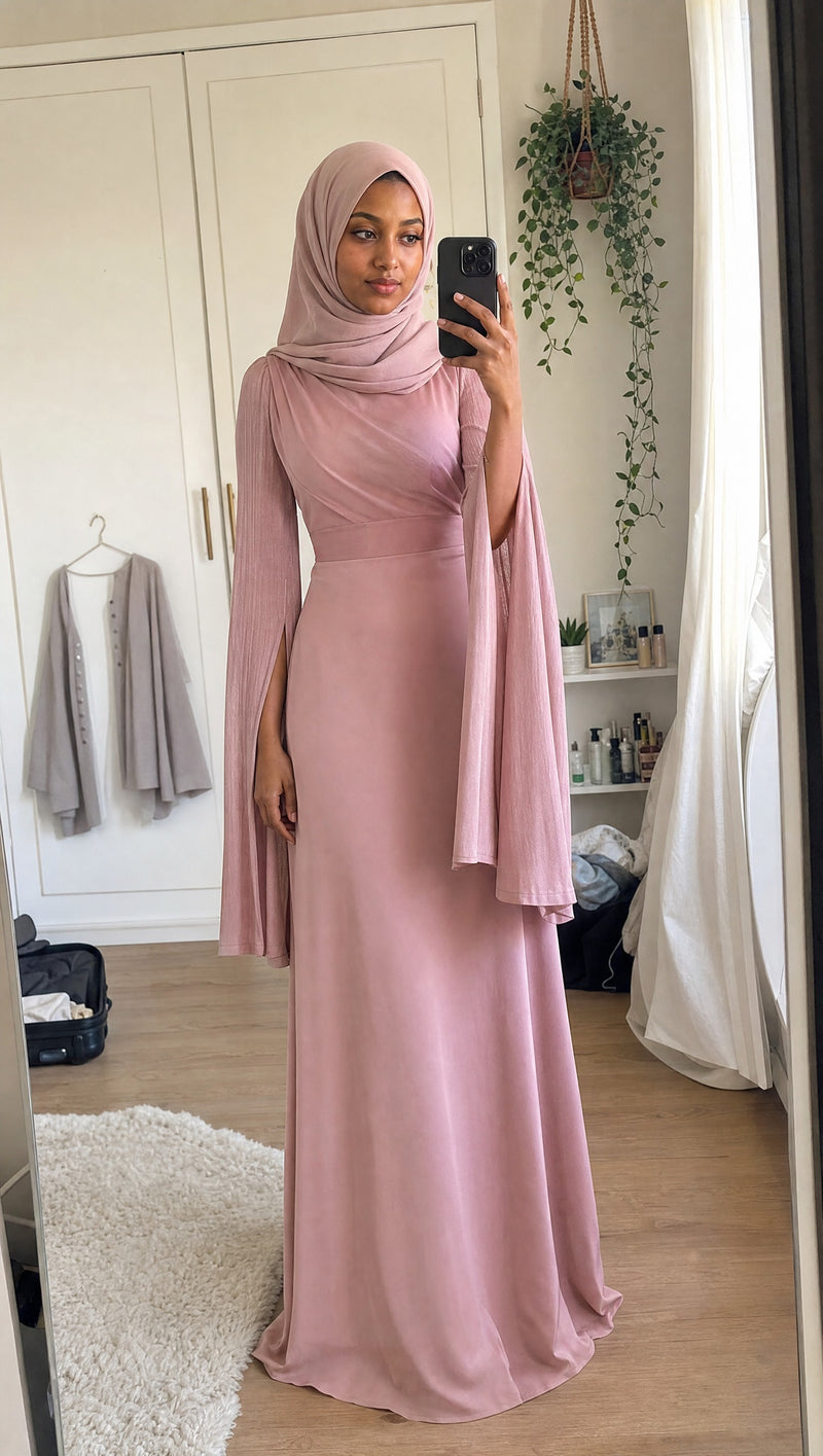 Luxe Pink — hijab front