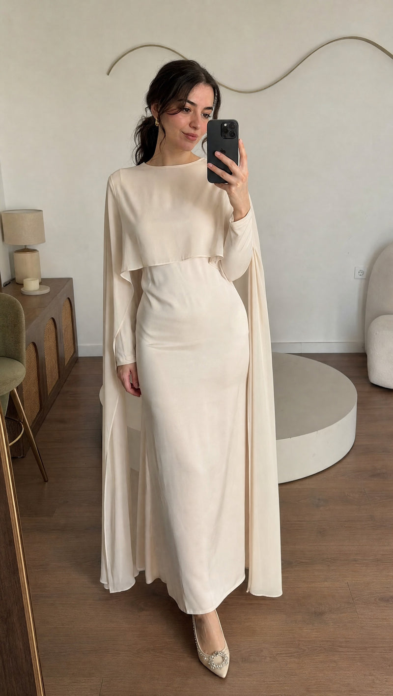Chiffon Beige — nonhijab front