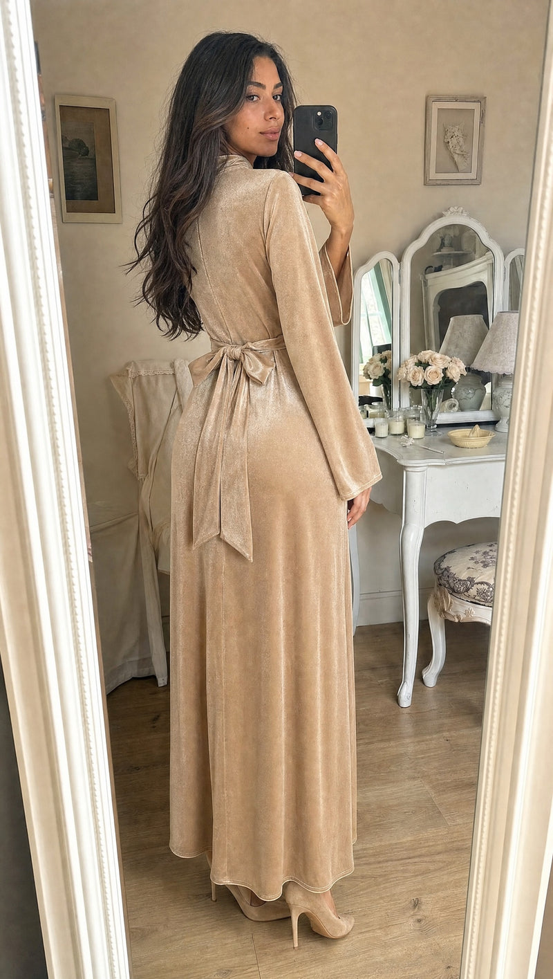 Velvet Beige — nonhijab back