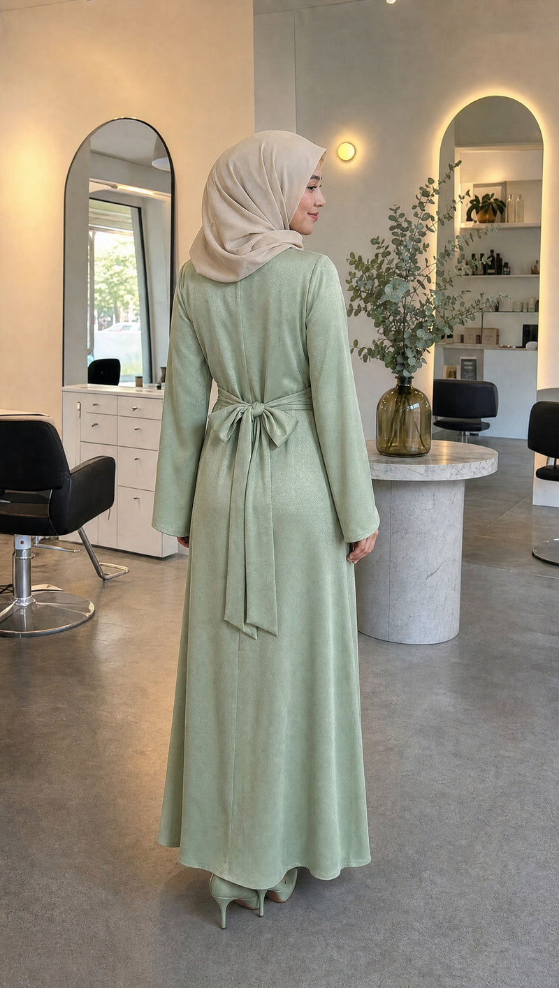 Velvet Green — hijab back
