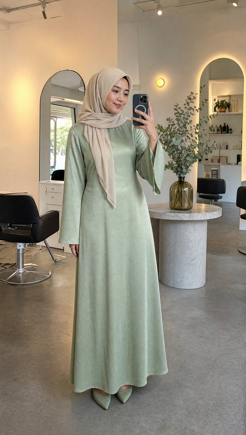 Velvet Green — hijab front