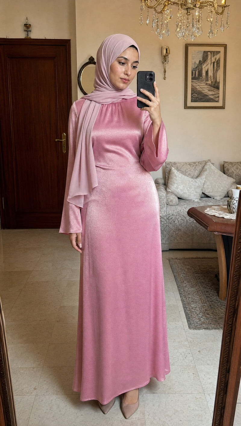 Velvet Pink — hijab front
