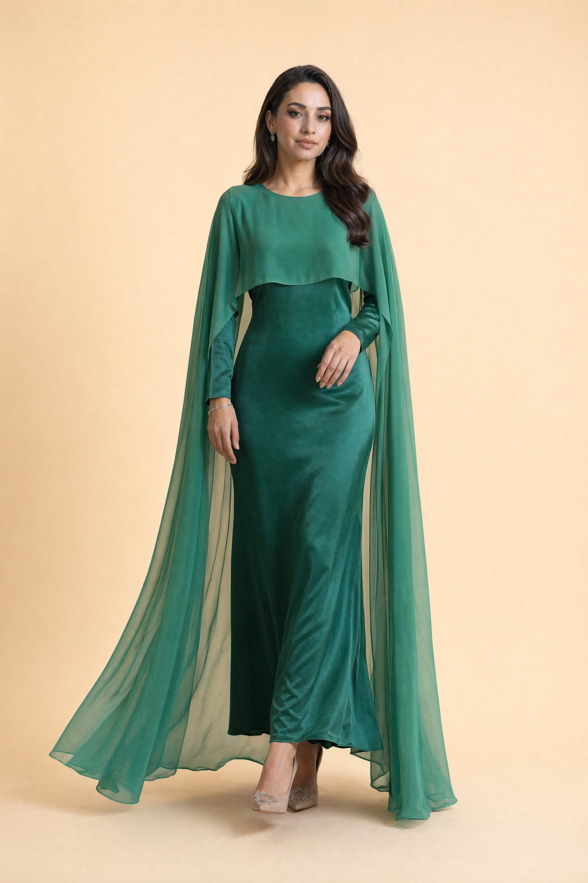 mystic green dress Mystic Garden Floral Smocked Midi Dress in Hunter Green Curves 3XL / hunter-green