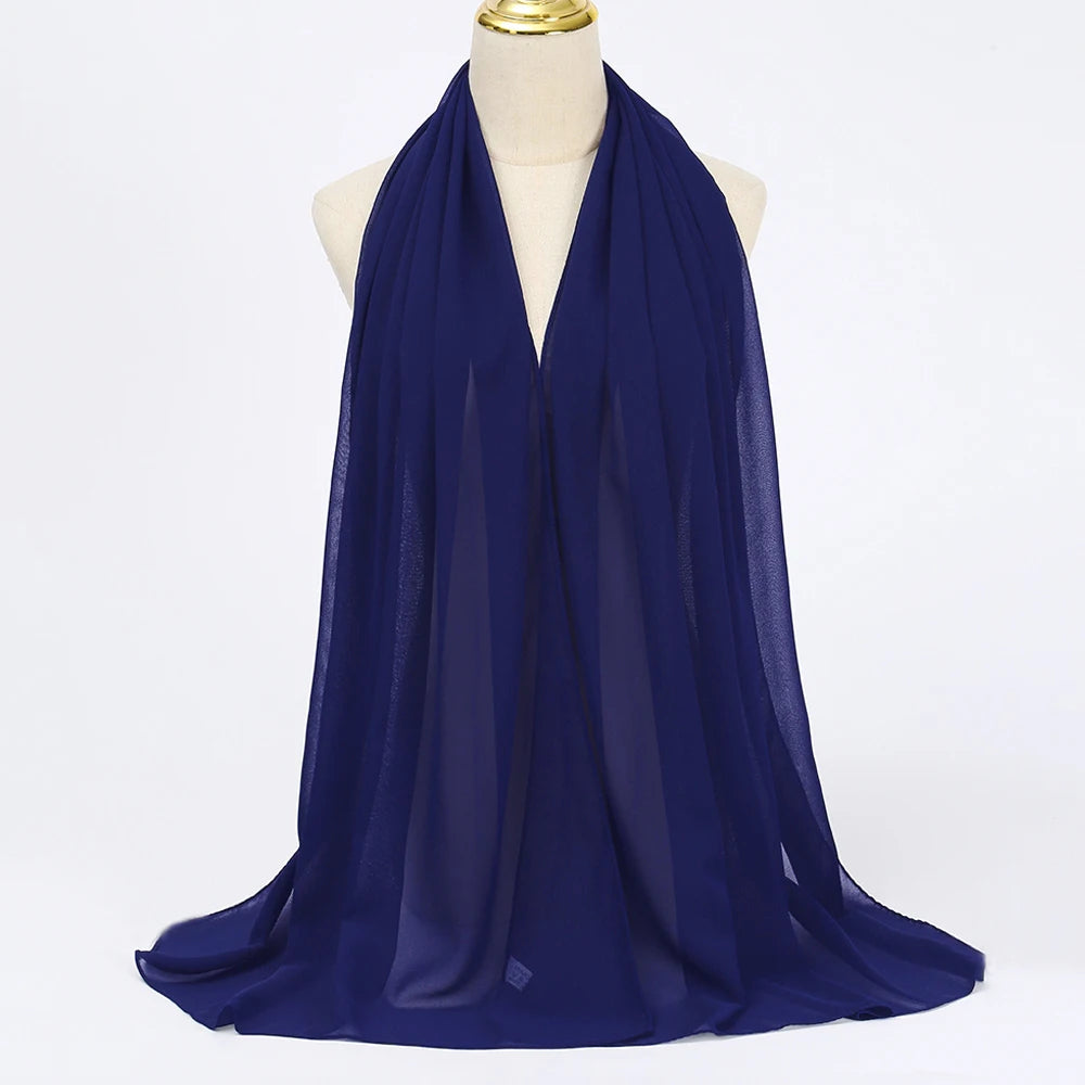 Chiffon Hijab NAVY BLUE