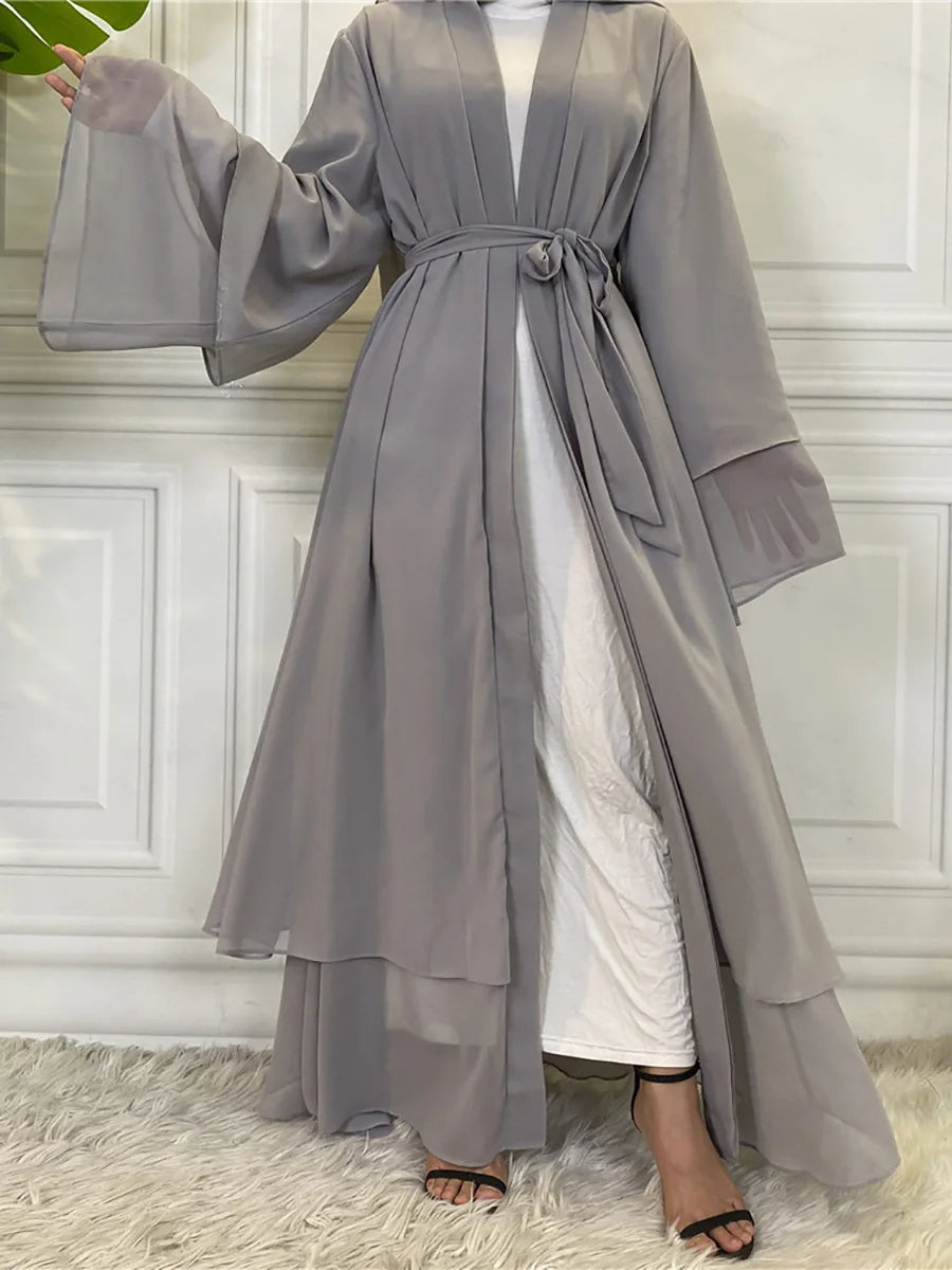 Breezy Chiffon Kimono with Wide Sleeves