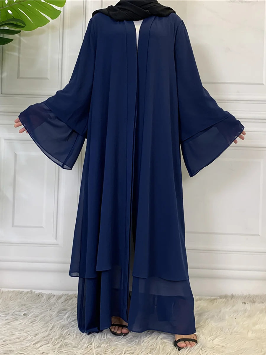 Breezy Chiffon Kimono with Wide Sleeves