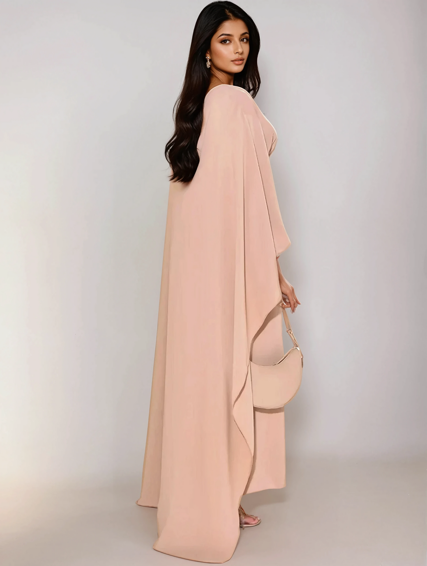 Modest Batwing Sleeve Maxi Dress
