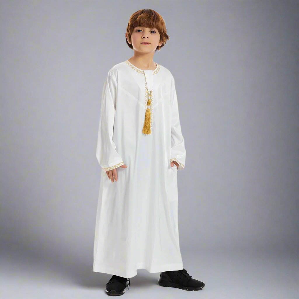 Boys' Thobe with Tassel Detail