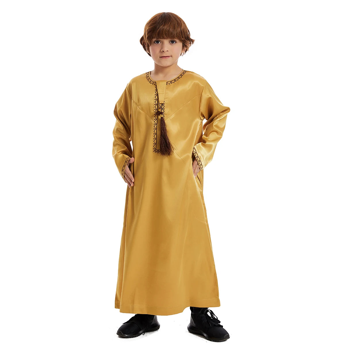 Boys' Thobe with Tassel Detail