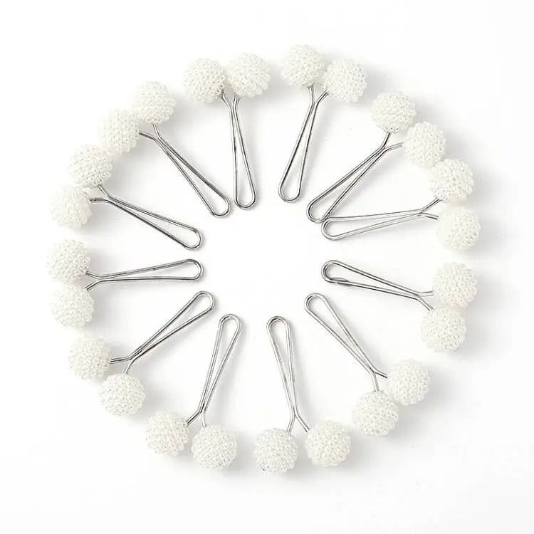 Hijab Clips 12-Piece Set White berry