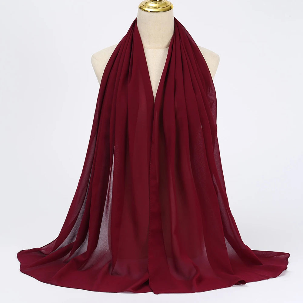 Chiffon Hijab WINE RED